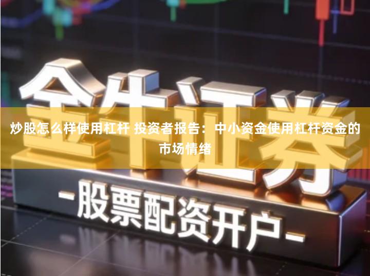 炒股怎么样使用杠杆 投资者报告：中小资金使用杠杆资金的市场情绪